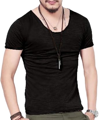 mens short sleeve black shirt slim fit