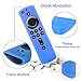 [2 Pack] Semi-Transparent Remote Case for Fire TV Stick 4K / Fire TV Cube/Fire TV (3rd Gen) Compatible with All-New 2nd Gen Alexa Voice Remote Control (Translucent Blue Green)