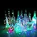 Sanniu Bottles Lights, 12 Packs Cork Copper Starry Wine Bottle Fairy Lights for Bottle, Battery Operated Beer Bottle Lights Kit for Bedroom, Parties, Wedding, Decoration (2m/7.2ft Multi Color)