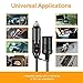 AstroAI 12Ft 12V 120W 10A 16AWG Copper Wire Heavy Duty Car Cigarette Lighter Extension Cord Cable Car Charger with Cigarette Lighter Socket 2 Pack…