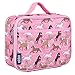 Wildkin Kids Insulated Lunch Box – Durable and Reusable for School & Travel - Horses in Pink