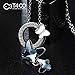 T400 Blue Purple Pink Butterfly Crystal Pendant Necklace Gift for Women