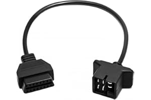 GOLITON 6 Pin OBD1 to 16 Pin OBD2 Diagnostic Scanner Convertor Adapter Cable Compatible for Jeep/Dodge/Chrysler