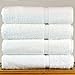 Bare Cotton Luxury Hotel & Spa Towel 100% Genuine Turkish Bath Towels Dobby Border, White, Set of 4