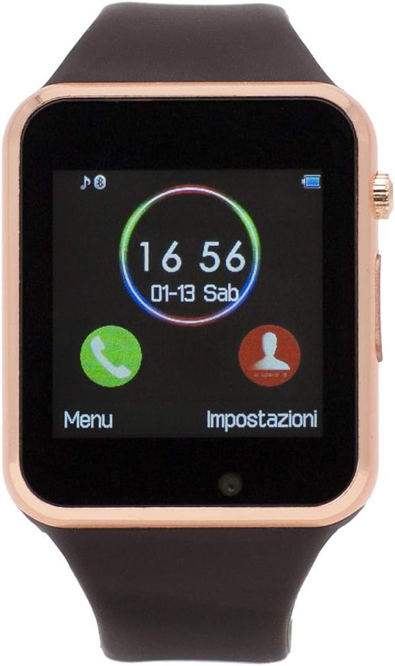 Connected watch compatible with CUBOT Magic (5"), CEKA TECH® Bluetooth Smart Watch with Curved Touch Screen Camera Support SIM/TF Card Sleep Pedometer
