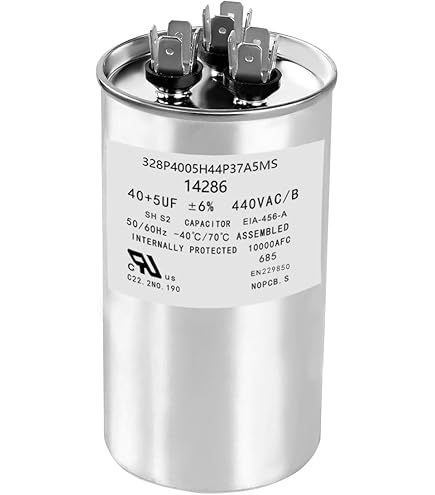 まゆう Genuine Mars Capacitor 14286 40/5 MFD Round 440/370 VAC