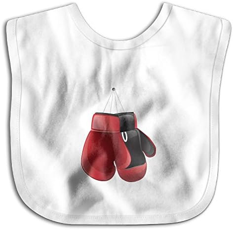Red Boxing Gloves Waterproof SuperBib For Toddlers,baby,girls,boys (6-24 Months)