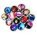 Refrigerator Magnets,Koolemon 14PCS Crystal Glass Refrigerator Magnets Funny Magnets for Refrigerator Office Cabinets Whiteboard Photo,Starry Sky Decorative Magnets