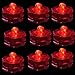 TDLTEK Waterproof Submersible Led Lights Tea Lights for Wedding, Party, Decoration (36 Pieces Red)