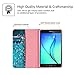 UUcovers T377 Tablet Case for Samsung Galaxy Tab E 8.0 Inch 2016 Model (SM-T377A/T377V/T377P/T375/T378) PU Leather Folio Stand Wallet Soft TPU Back Shockproof Cover with Card Pocket, Pear Flower Blue