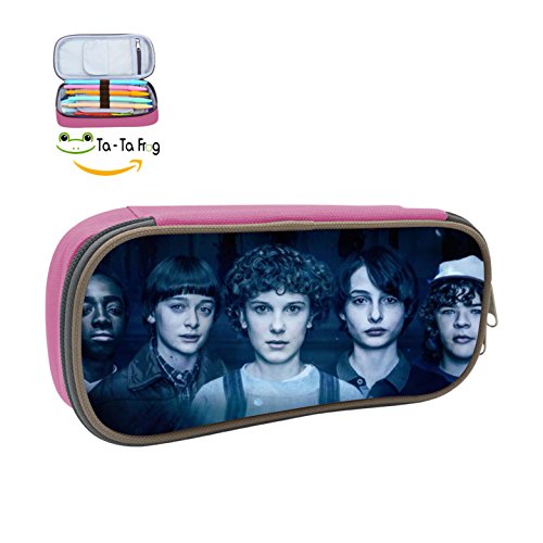 Big Capacity Pencil Case Stranger-Black-weird-things For Boys Girls Stationary Box Large Capacity Pen Bag