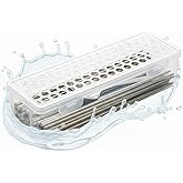 Keiwhsly Dishwasher Basket for Small Items, Dishwasher Silverware Holder for Chopstick, Knives, Scoops, Ideal for Small Utensils for Washing, Drying, or Storing (Rectangular)