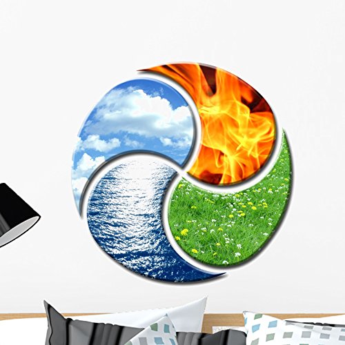 Four elements as yin wall mural by wallmonkeys peel and…