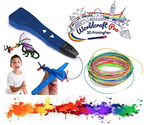 3D Printing Pen Creative Fun - Perfect Starter Kit | Create & Design 3D Models | Perfect for Children & Teenagers | User friendly & with LED screen | USB Powered Filament Mechanical 3D Scribbler Pen