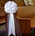 Large White Wedding Pull Bows with Long Tulle Tails - 9