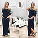 Laimeng Women Summer Long Maxi Boho Evening Party Dress With Pocket (XL, Army Green)