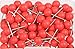 AnMiao Star 100pcs Map Tacks Push Pins 1/4 Inch Diameter Plastic Round Head and Steel Needle Points,Used for Marking Variety DIY Craft Office and Home on Map,Bulletin Board or Cork Boards （Red）