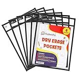 Pocket Pro 6 Dry Erase Pockets | Clear Plastic