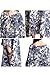 Mordenmiss Women's Printing Dress Travel Line Clothing Large Style 1-Blue