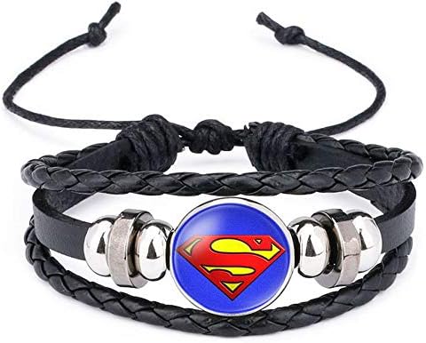 Marvel Supper Heroes Bracelet Captain America Batman Superman Leather Bracelet