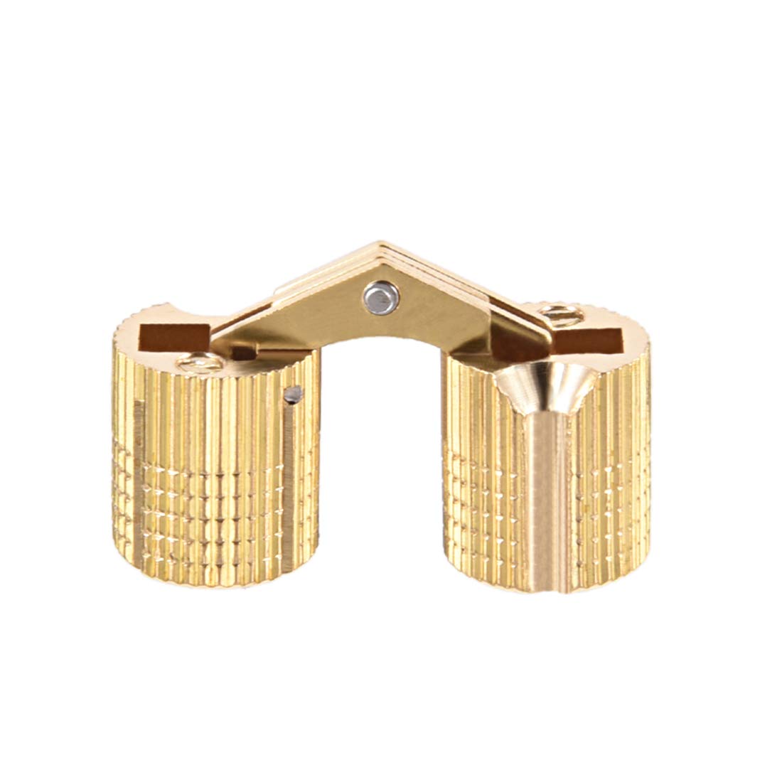 sourcing map Cylindrical 12mm Invisible Furniture Hinge Concealed Hinge 180 Degree Opening Angle 4pcs