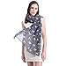 Lina & Lily Bull Terrier Dog Print Women's Scarf Shawl Wrap Lightweight (Dark Gray)