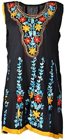 NIKUNJ Girl's Rayon Kurta (IS-215_XXL, Black, XX-Large)