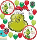The Grinch Christmas Party Supplies Birthday Balloon Bundle