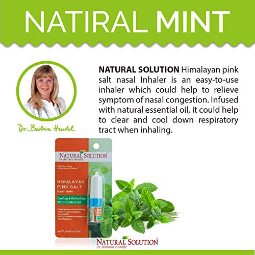 Natural Solution Pink Salt Aromatherapy Nasal Inhaler with Cooling Mint