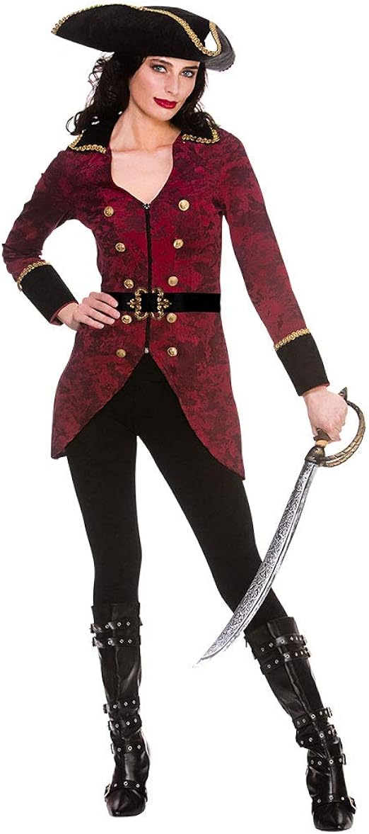 Adult Female Deluxe Pirate Captain Fancy Dress Costume Amazon.co.uk