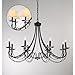 Jojospring Iron 8-Light Black Chandelier
