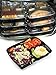 Mealcon Plastic Meal prep containers 3 Compartment, Black
