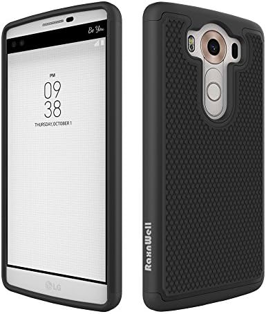 LG V10 Case, RaxnWell 2-Piece Style [Shockproof] [Anti-Slip] [Scratch Resistant] Protective Hard Case for LG V10 (Black)