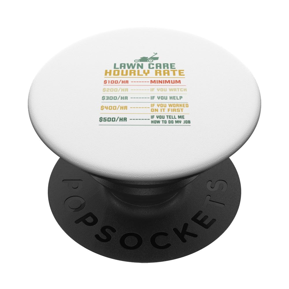 funny moan lawn mowing lovers design PopSockets Swappable PopGrip