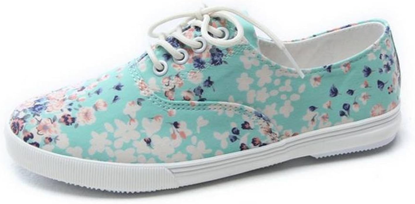 EpicStep Women�s Lace Up Canvas Shoes Floral