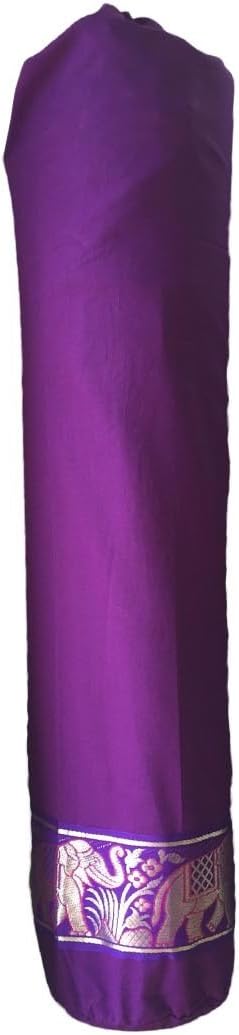 Cotton Elephant Yoga Mat Bag - purple