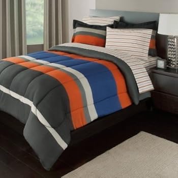 Amazon.com: 5 Piece Boys Twin Xl Rugby Stripes Bed in a