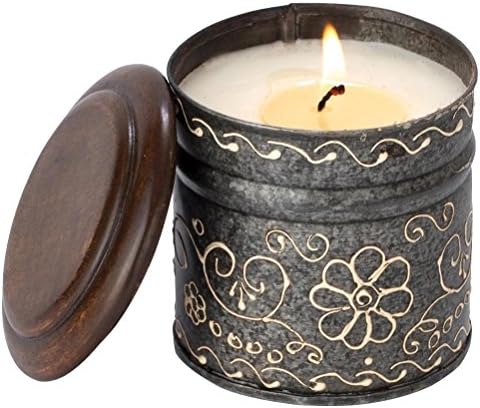 Hand-Painted Tin Daisy Small Grapefruit Pine