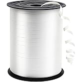 White Curling Ribbon, 500 Yard Premium White Curling Ribbons,Balloon String Curly Ribbons for Gifts Package Wrapping, Party Festival Art Craft Decor,Florists,Gift Ribbon Baby Shower