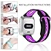Maledan for Fitbit Versa Bands Women Men, Replacement Breathable Sport Watch Bands Accessories Strap with Stainless Steel Clasp for Fitbit Versa, Large, Black Purple