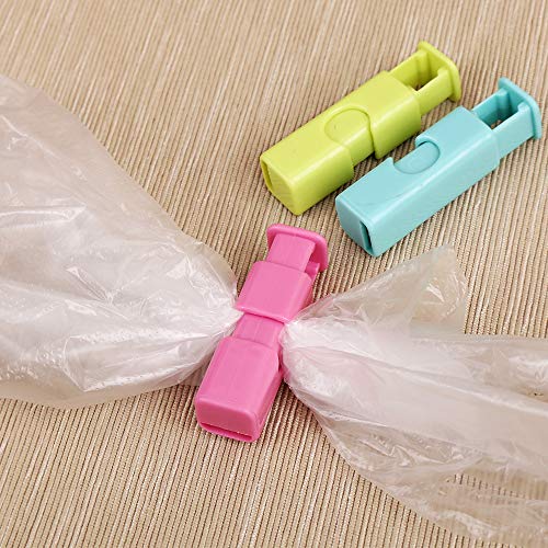 Cozihom Squeeze Bread Bag Cinch Clips, Slip Grip Easy Squeeze & Lock, Assorted Color, 12 Pack