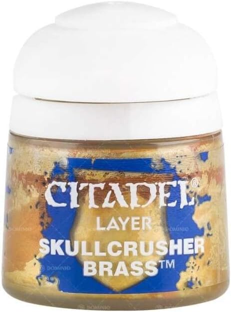 Games Workshop - Citadel Colour Layer: Skullcrusher Brass (12ml) Paint, Grey