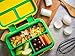 Bizz Large Travel Bento Box Set Lunch Boxes with Utensils, Kids Adults Removable Microwaveable, Dishwasher Safe Tray (2-Pack) Lunchbox Portable Portion Control Meal Prep Containers Reusable BPA Free