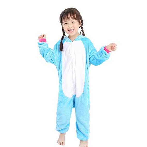 GWELL Kinder Kostüme Tier Tieroutfit Cosplay Jumpsuit Schlafanzug Mädchen Jungen Winter Nachtwäsche