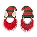 Friends Forever Elf Hat with Beard Red Costume for Pet Dog Wig Festival Party Fancy Hair Cat Clothes Lion Mane