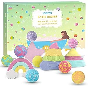 Aerb Bath Bombs,12 Packs Bath Bomb Gift Set, Fizzies Body Moisturize, Perfect for Bubble & Spa Bath, Pure Natural Scents…