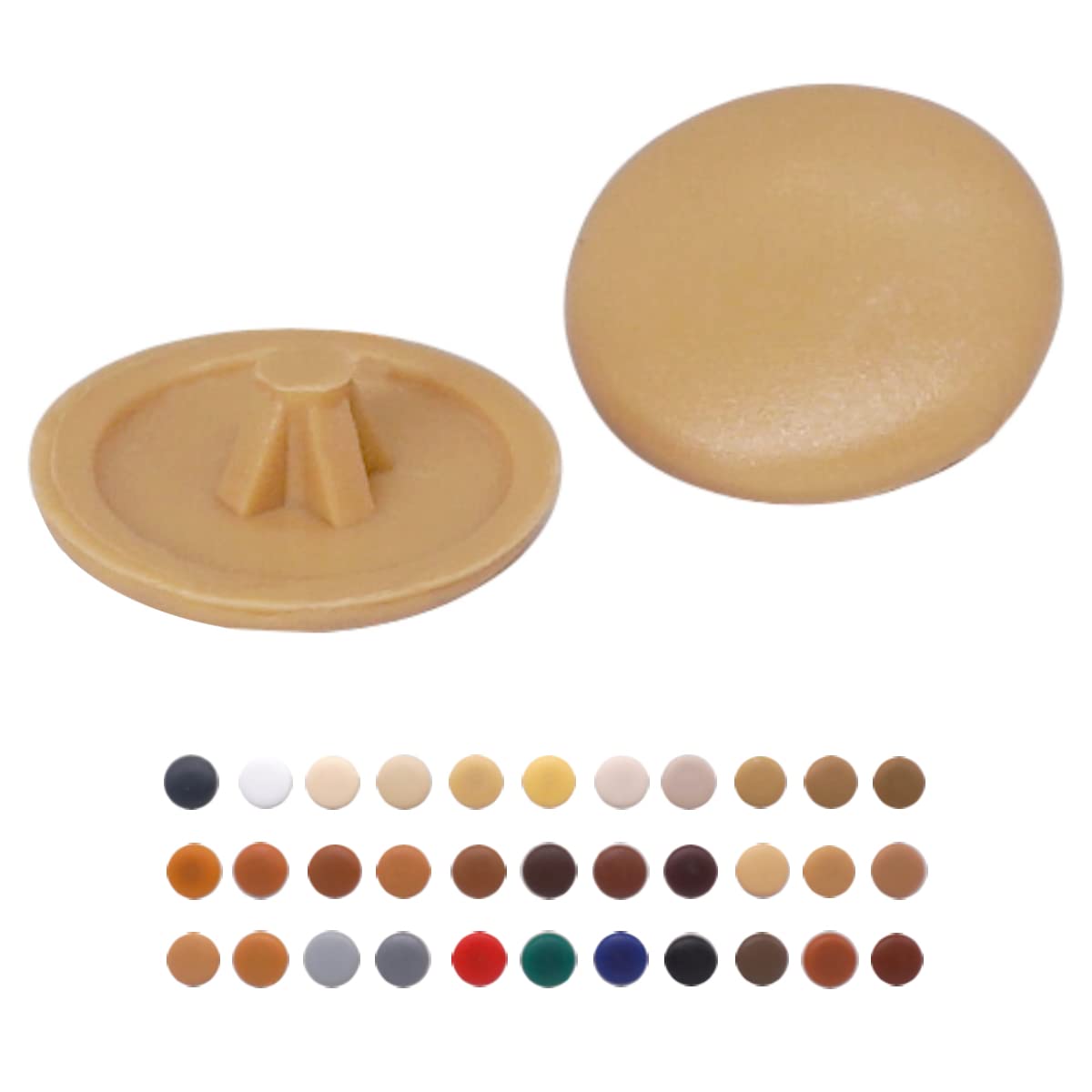 (Pack of 50 pcs) Pozi Screw Cover Caps 12 mm Diameter, Pozidriv Head Clip On Plastic Covers, Furniture Decorative Cap (50, Brown S19)