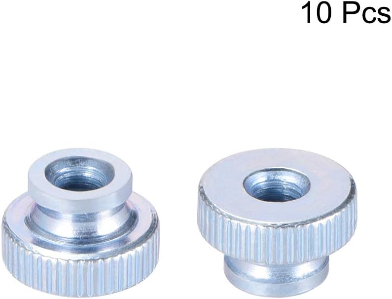 sourcing map Knurled Thumb Nuts, 10Pcs M4x0.7mm Iron Round Knobs Fastener for 3D Printer Parts, Silver - Image 3