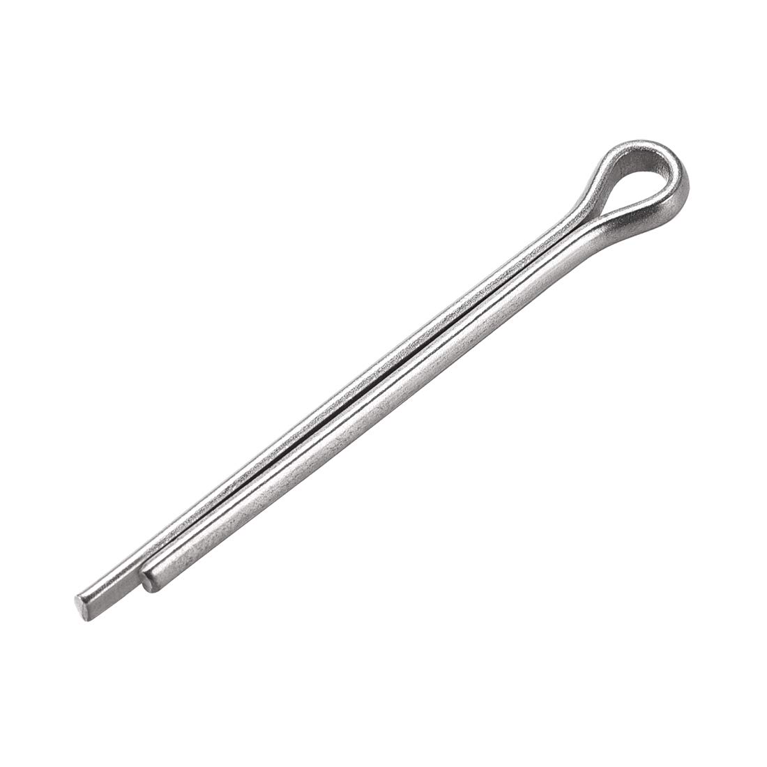 sourcing map Split Cotter Pin - 3mm x 35mm 304 Stainless Steel 2-Prongs Silver Tone Fastener Clip Key 60Pcs