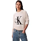 Calvin Klein Womens Monogram Logo Mockneck Sweater